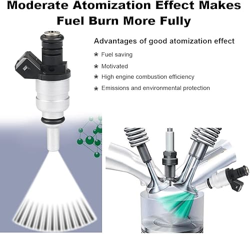 Miniatura 6 de JDMON Inyectores de combustible de repuesto para BMW 320i 323i 325ci 325i 325xi 525i 528i X3 Z3 Z4 2.2L 2.5L 2.8L I6 1427240 1439800 FJ663 852-12172