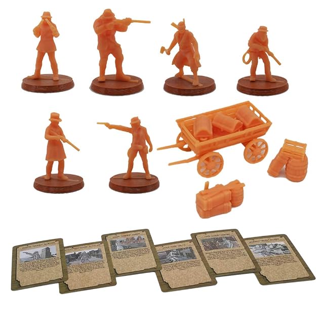 Outland Tactics War Games Miniatures West Cowboy - Juego de figuras con tarjetas de escala de 28 mm