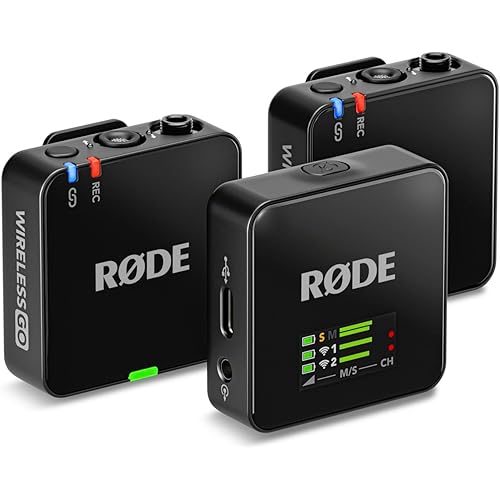 RØDE Wireless GO III (Gen 3) – Compact Wireless Microphone – Pristine Audio, 32-bit Float Recording, Automatic Level Control, for Phones, Cameras and Computers