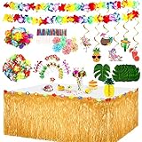 🌺【Falda de Mesa Festiva】 La falda de mesa Hawaiian Luau es una gran adición a cualquier tamaño de mesa redonda o rectangular. Viste tu refresco o mesa de banquete con esta falda de mesa festiva, haga que la fiesta sea colorida. Estas hojas tropicales y flores de luau son un buen ayudante para la decoración de la mesa y la comida y pueden hacer que su mesa sea interesante, la combinación perfecta de la decoración puede hacer que su mesa de comedor pase de ser monótona a interesante.