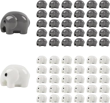 Miniature Elephants 60PCS Mini Elephants Figures Fairy Garden Elephant Resin Elephants Figurine Moss Landscape Decoration DIY Craft Home Decor