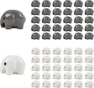 HUIANER ミニチュア 象 60個 ミニ 象 フィギュア 妖精 庭 象 おもちゃ 樹脂 象 置物 苔 風景 装飾 DIY クラフト ホームデコレーション