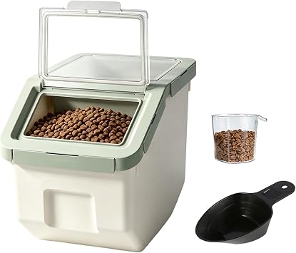 5kg Airtight Pet Food Storage Container with Lid, Cyan Small