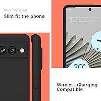 Vista 6 de YATWIN Estuche de silicona para Google Pixel 7 Pro, Funda de teléfono de tacto suave - Negro