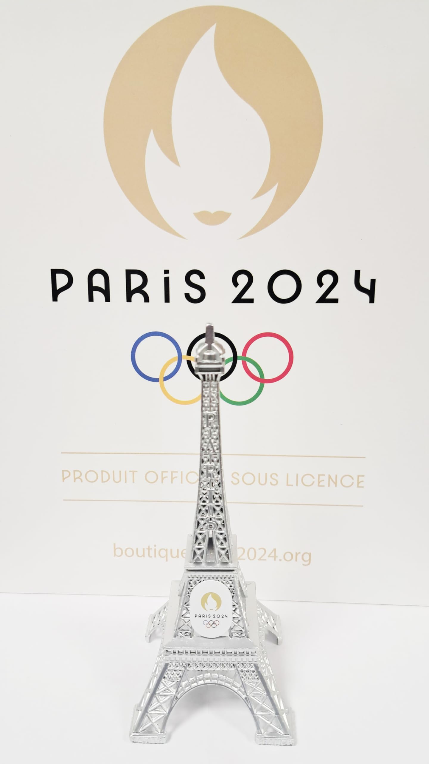 PARIS 2024 Torre Eiffel JO Collezione Ufficiale Giochi Olimpici e Paralimpici - 22 cm