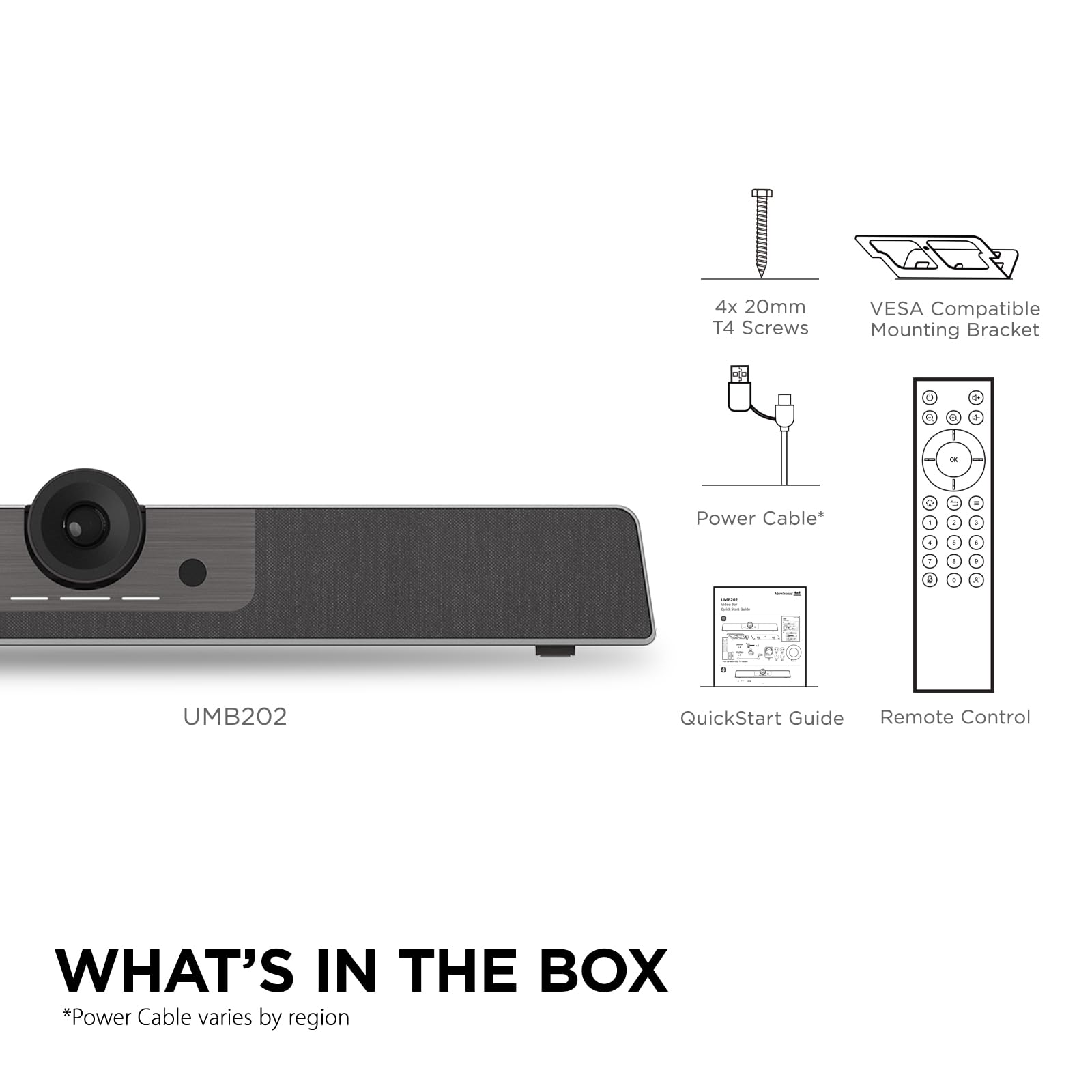 ViewSonic UMB202 TeamJoin 4K Video-Bar-System