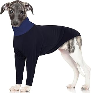MHaustlie Windhund Pullover Rollkragen Whippet Pullover Warmer Hundemantel Für Kleine Welpen Hunde Winter Pullovers Greyhound Haustier Winterkleidung, Hund Sweatshirt, Greyhound Jumpsuit (Schwarz, S) product image