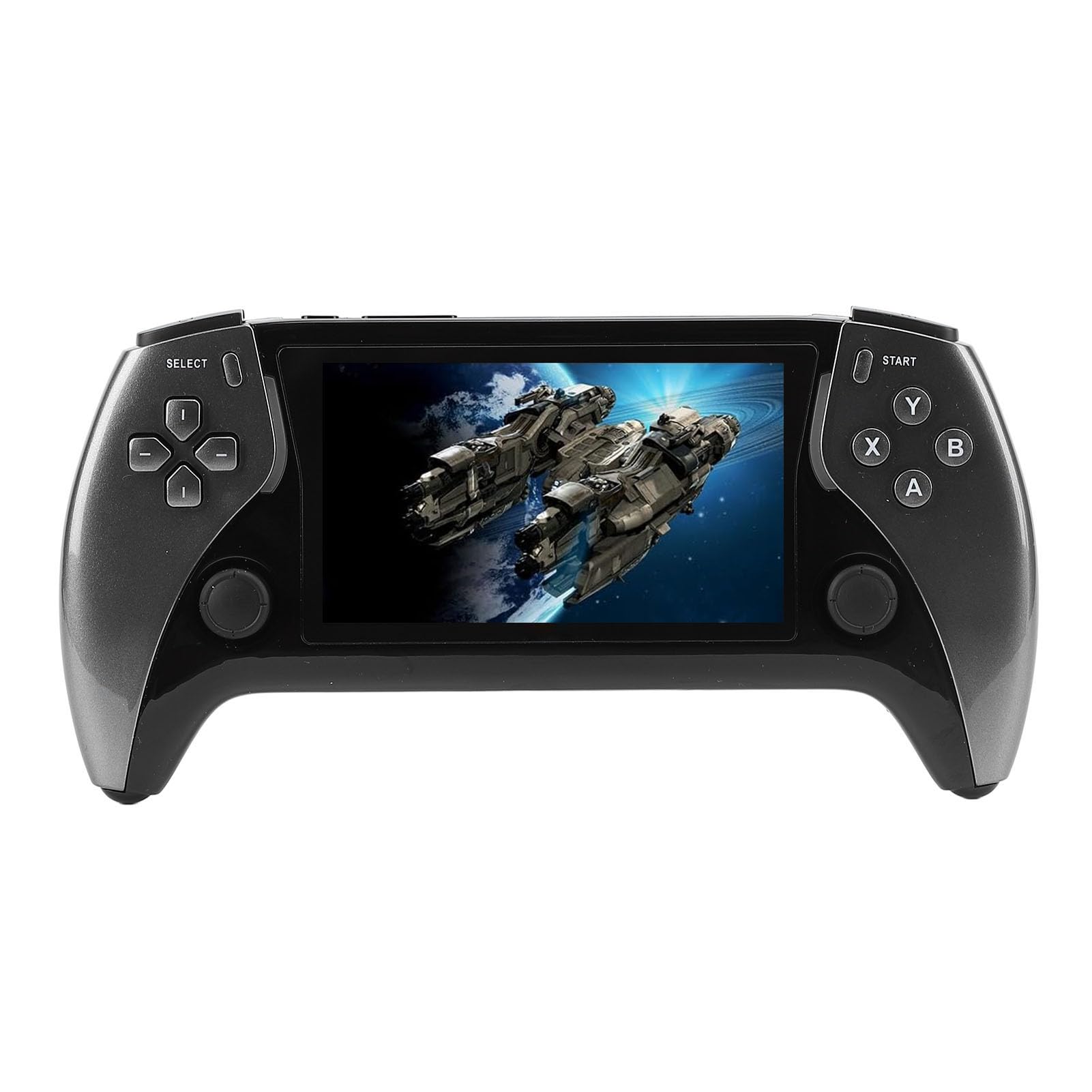 Console di gioco retrò portatile Schermo 4,3 pollici IPS 800x480 Quad CPU ATM 7051 DDR3 2 GB ROM 8 GB Supporta 11 emulatori Console di gioco portatile per adulti Viaggi p (Grigio)