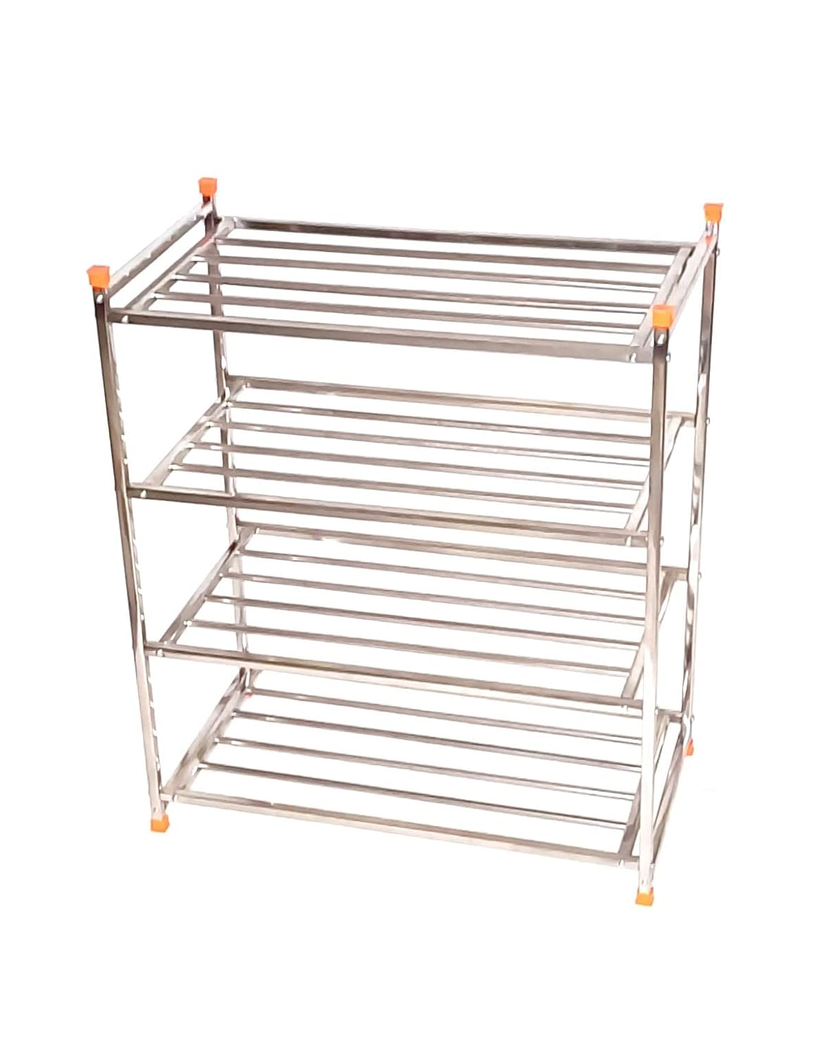 Shoe Rack 4 Shelves Stainless Steel Pipes/Book Shelf/Shoe Stand/Cloth