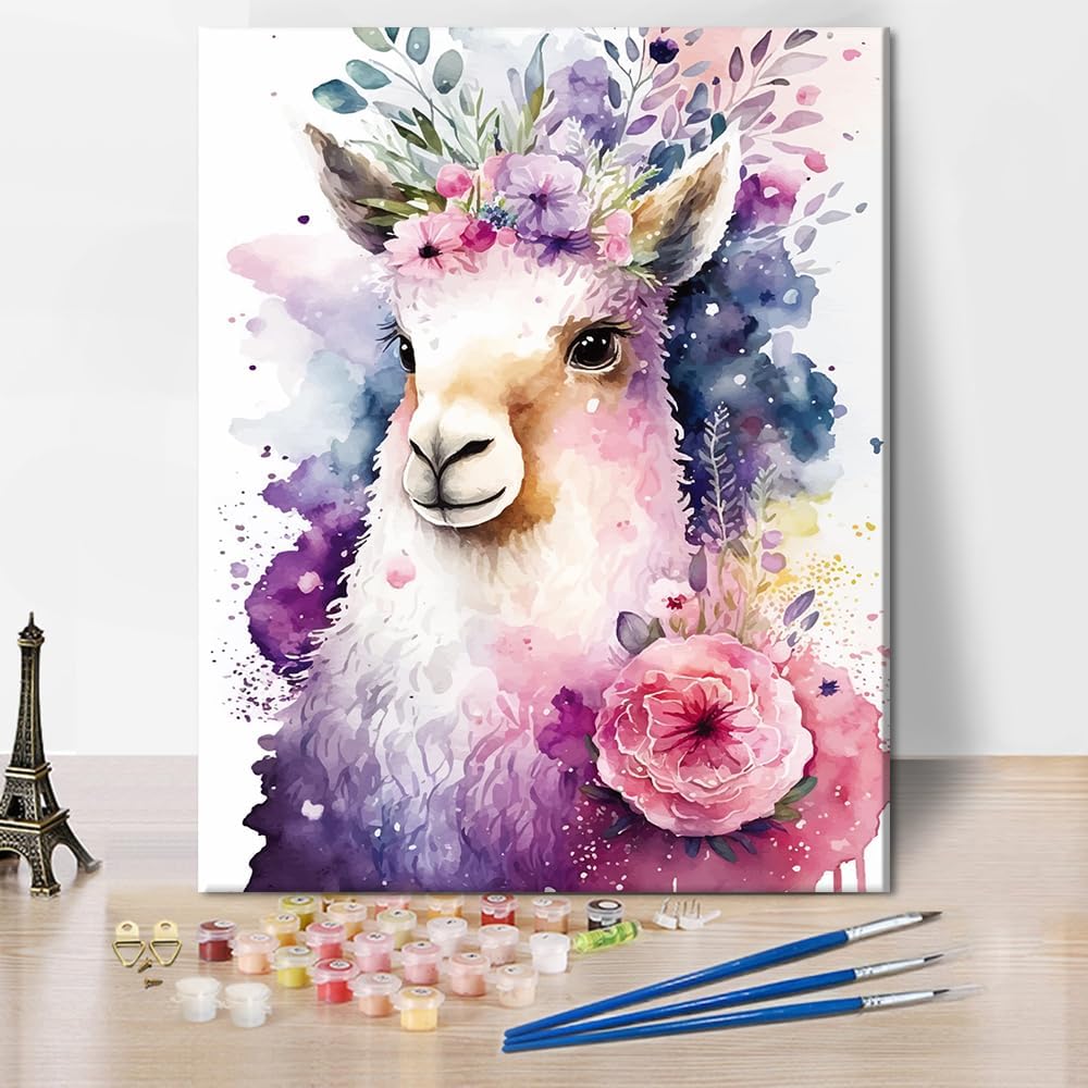 TUMOVO Paint by Numbers for Adults Beginner Llama Paint by