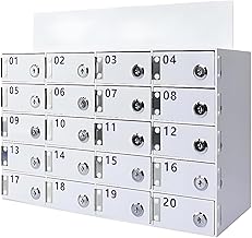 Wall Mounted Phone Storage Locker - 60 Slots Portable Mobile Phone Holder with Lock Digital Number Design Secure Cell Phone Storage for Office and School Use,25Slots