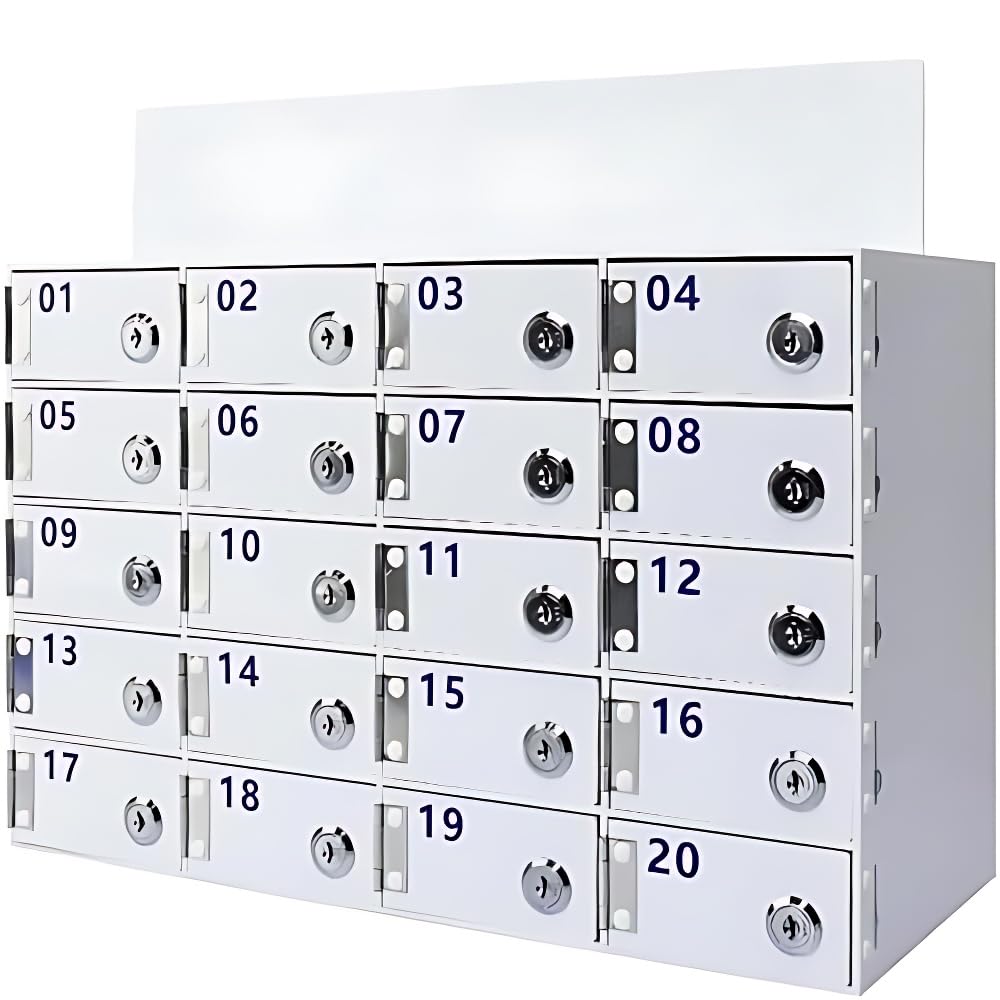 Combinat Lock - Supporto da parete per telefono Sto Box per 25 telefoni - Blocco digitale portatile per ufficio e scuola