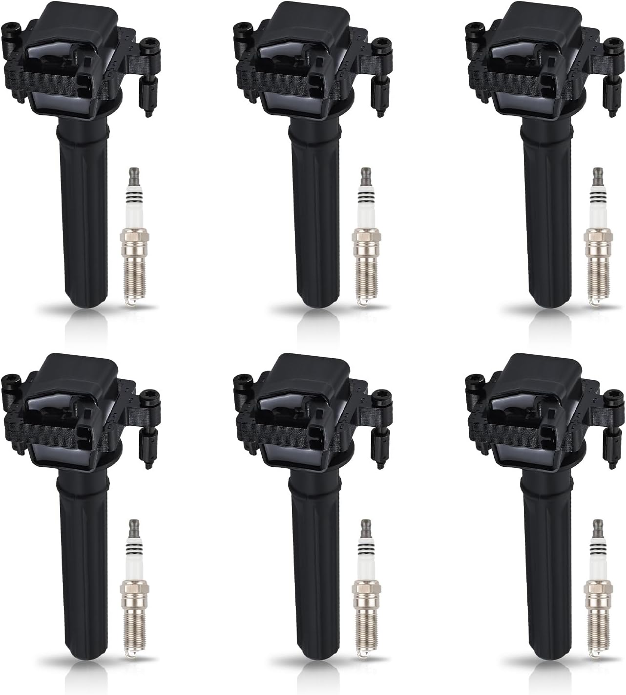 ENA Set of 6 Ignition Coil Pack Compatible with Chrysler Dodge Concorde Intrepid Sebring Stratus 2.7L 3.2L V6 Replacement For C1179 UF199