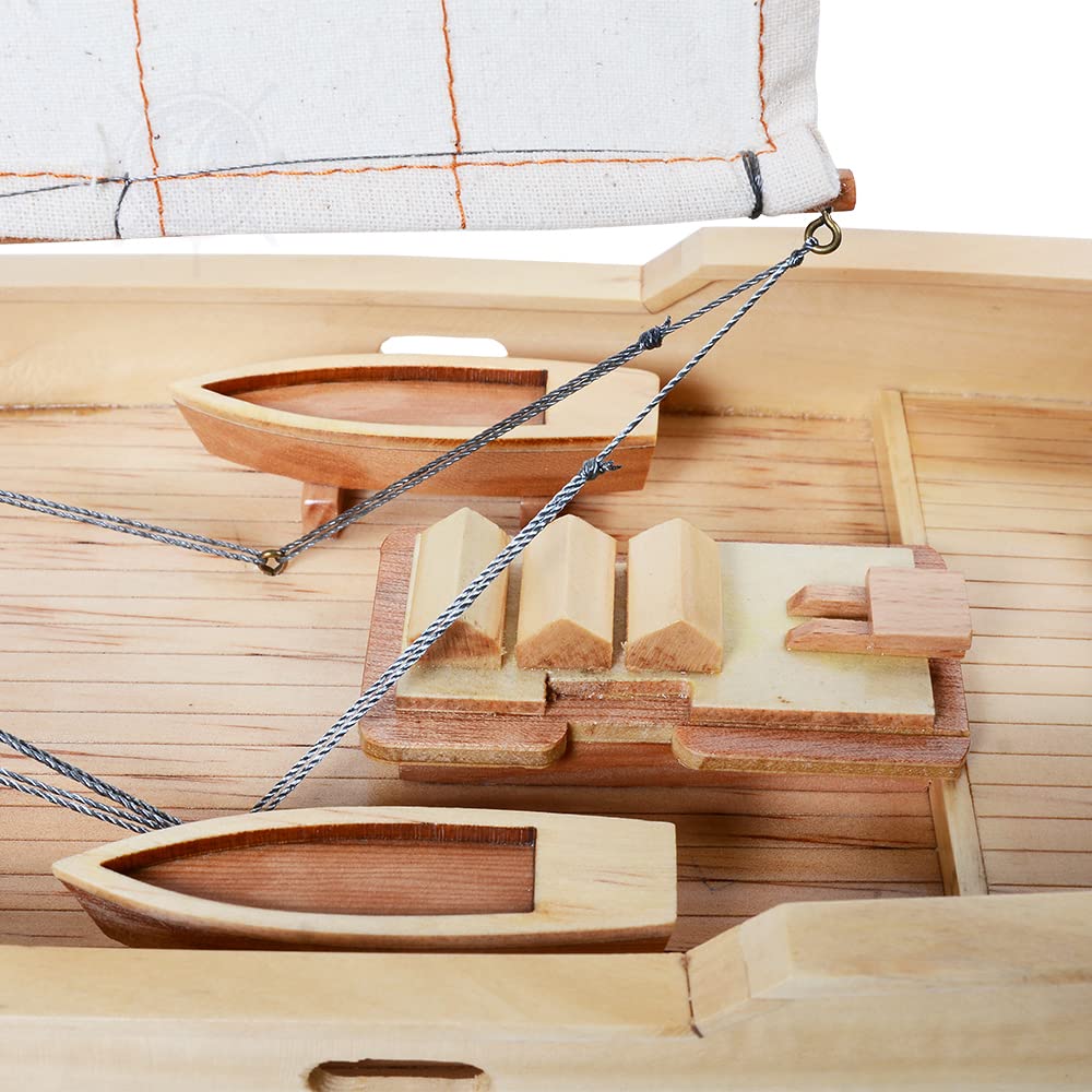 Old Modern Handicrafts Modello di barca Bluenose II - Modello di barca completamente assemblato per casa e ufficio - 29,5" x 5" x 24" pollici