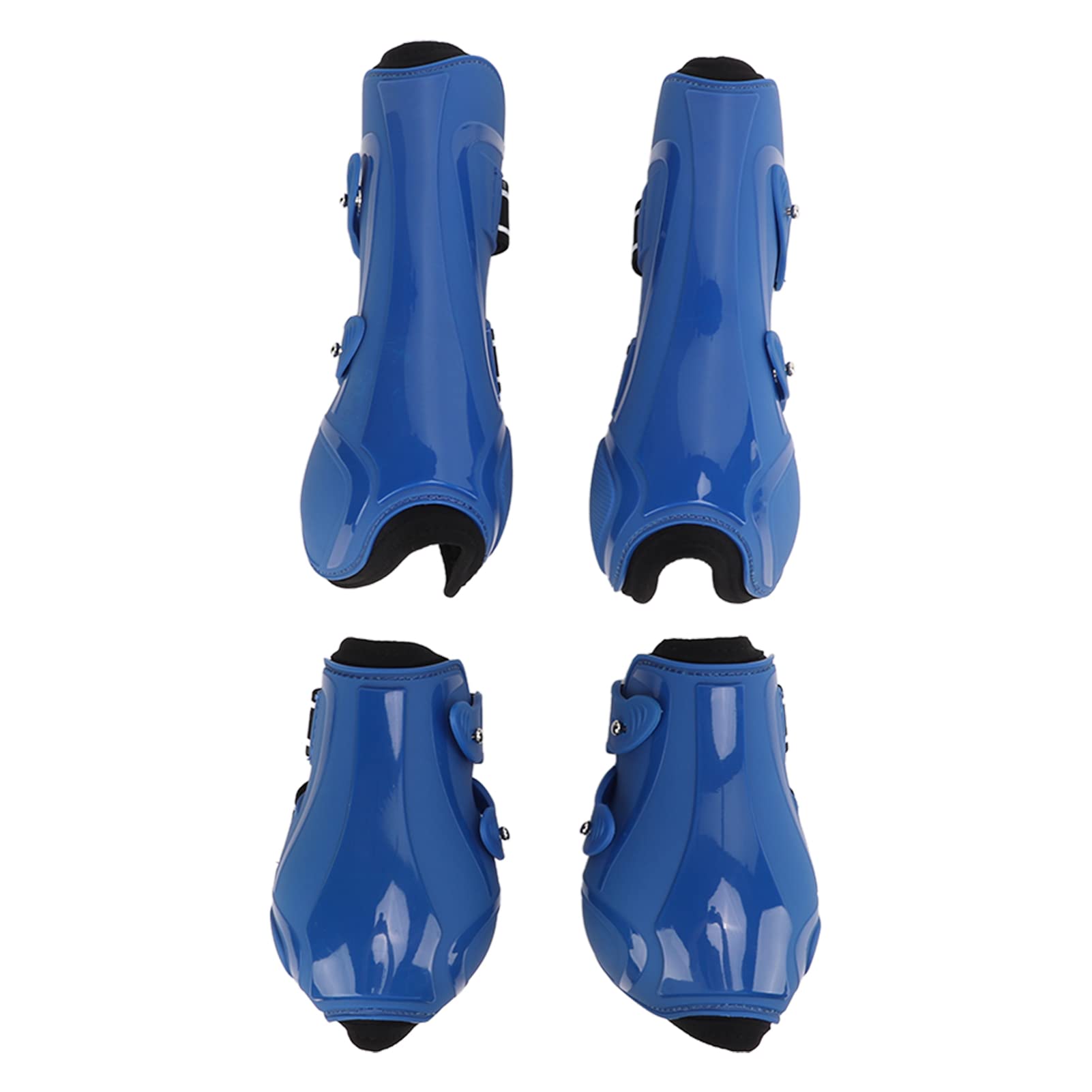 Stivali da cavallo, Paratendini per cavalli, Stivali per zampe di cavallo, Protezioni per le zampe posteriori anteriori ispessite, Elastico in PU traspirante, per equitazione, (Juego de cuatro XL