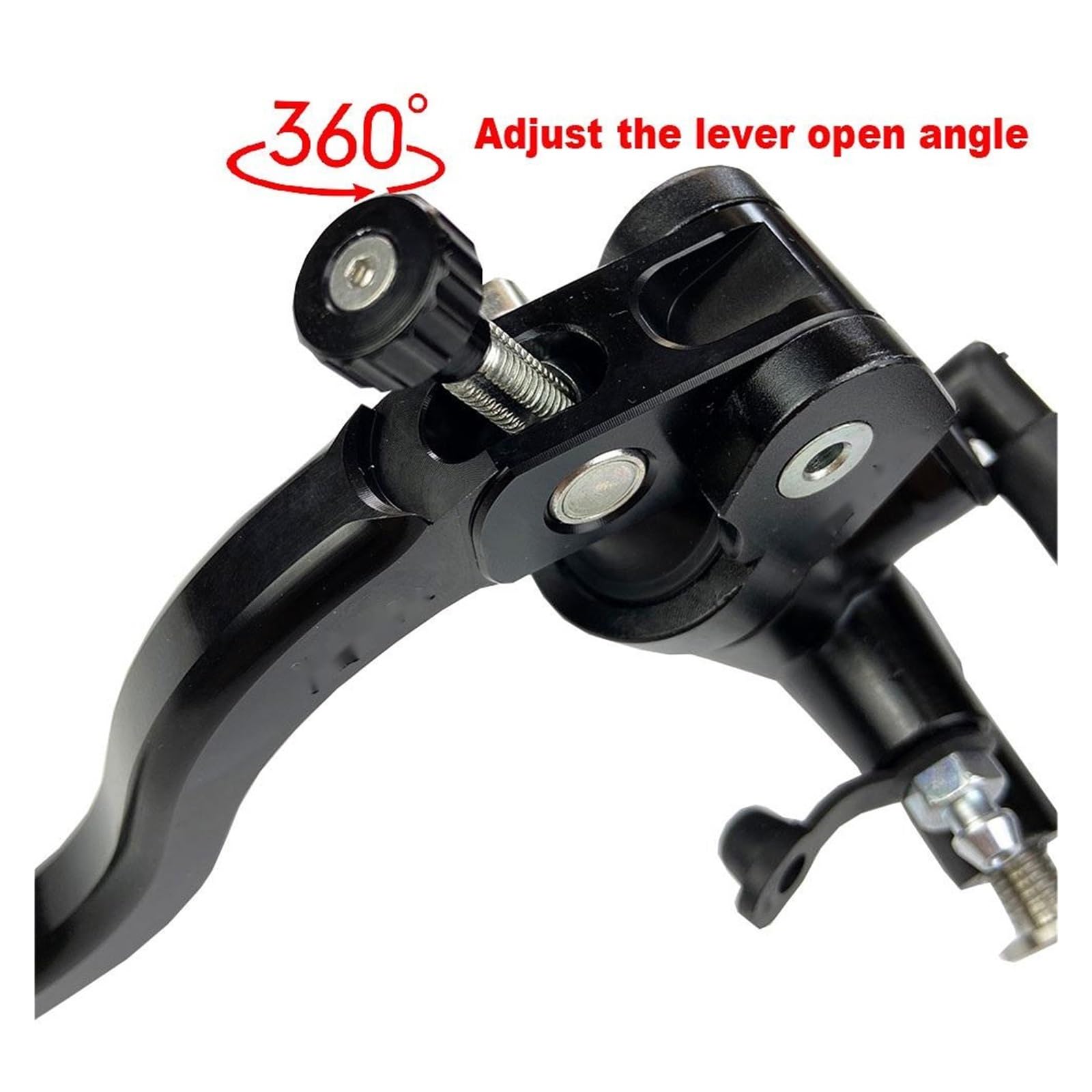 Leva frizione freno moto Frizione freno radiale universale per motocicletta per cilindro per maestro manubrio(Right 15mm Black)