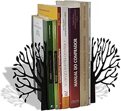 Organizador, Suporte, Aparador, Porta Livros, Bibliocanto Árvore, preto - GEGUTON