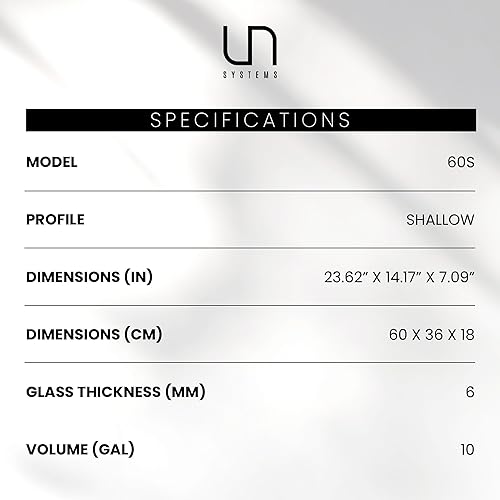 Miniatura 129 de Ultum Nature Systems - Acuario sin marcos ultratransparente, cristal con poco hierro, bordes con corte a inglete a 45º, grosor de 13/64 a 15/32