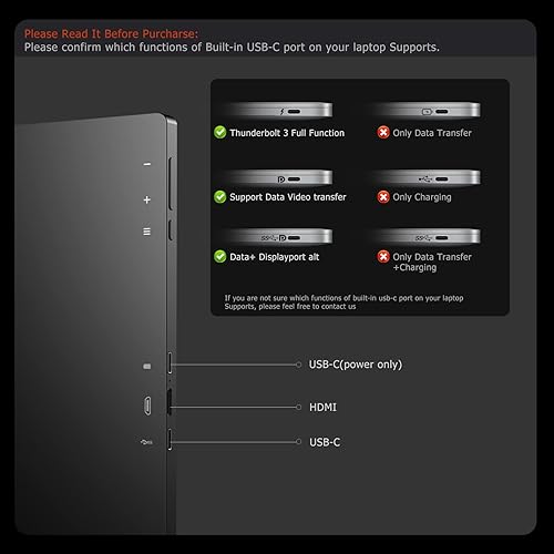 Miniatura 8 de LIMINK S11 - Extensor de pantalla portátil de triple monitor para portátil de 13 a 16 pulgadas, 2 pantallas IPS LCD FHD 1080P independientes de 12