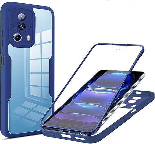 CCSamll - Funda delgada para Xiaomi 13 Lite (no 13) con protector de pantalla, cuerpo completo, transparente, suave TPU, resistente a prueba de