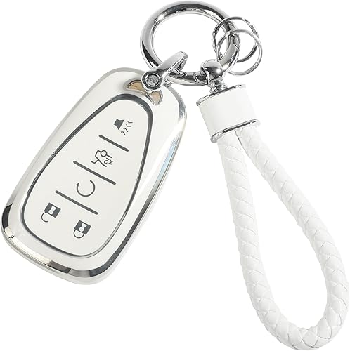 Funda inteligente para llavero con control remoto, fundas para llaves de automóvil con llavero de cuero, funda de llavero de automóvil, funda de