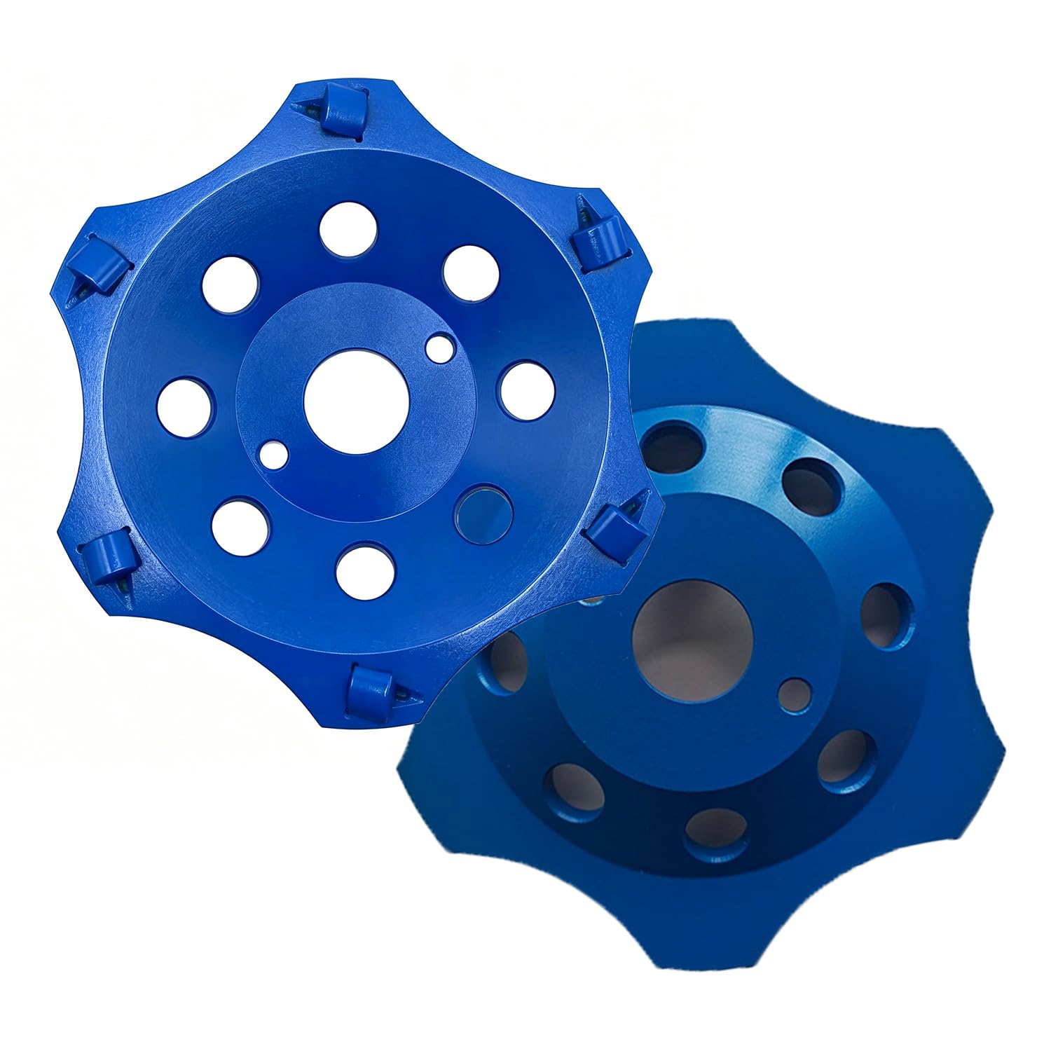 Diamant Schleiftopf 125mm, PKD PCD Diamantschleiftopf, 6 Segmente Diamant Schleiftopf für Winkelschleifer, Robust und Langlebig, für Betonmörtel Fliesenkleber Farb-Beschichtungen