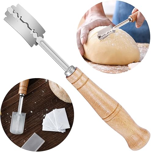 Miniatura 3 de CHXILING Pan Lame, cortador de panaderos para pan, herramienta de corte de masa, maquinilla de afeitar para hacer pan, cortador de pan, maquinilla
