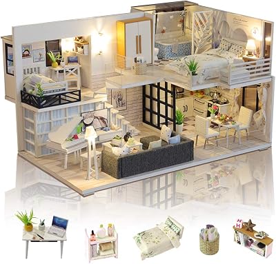 GuDoQi Simple Life House Dollhouse Kit