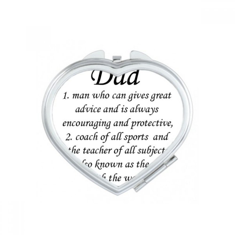 Miroir de poche de maquillage compact avec citation festival de papa cadeau