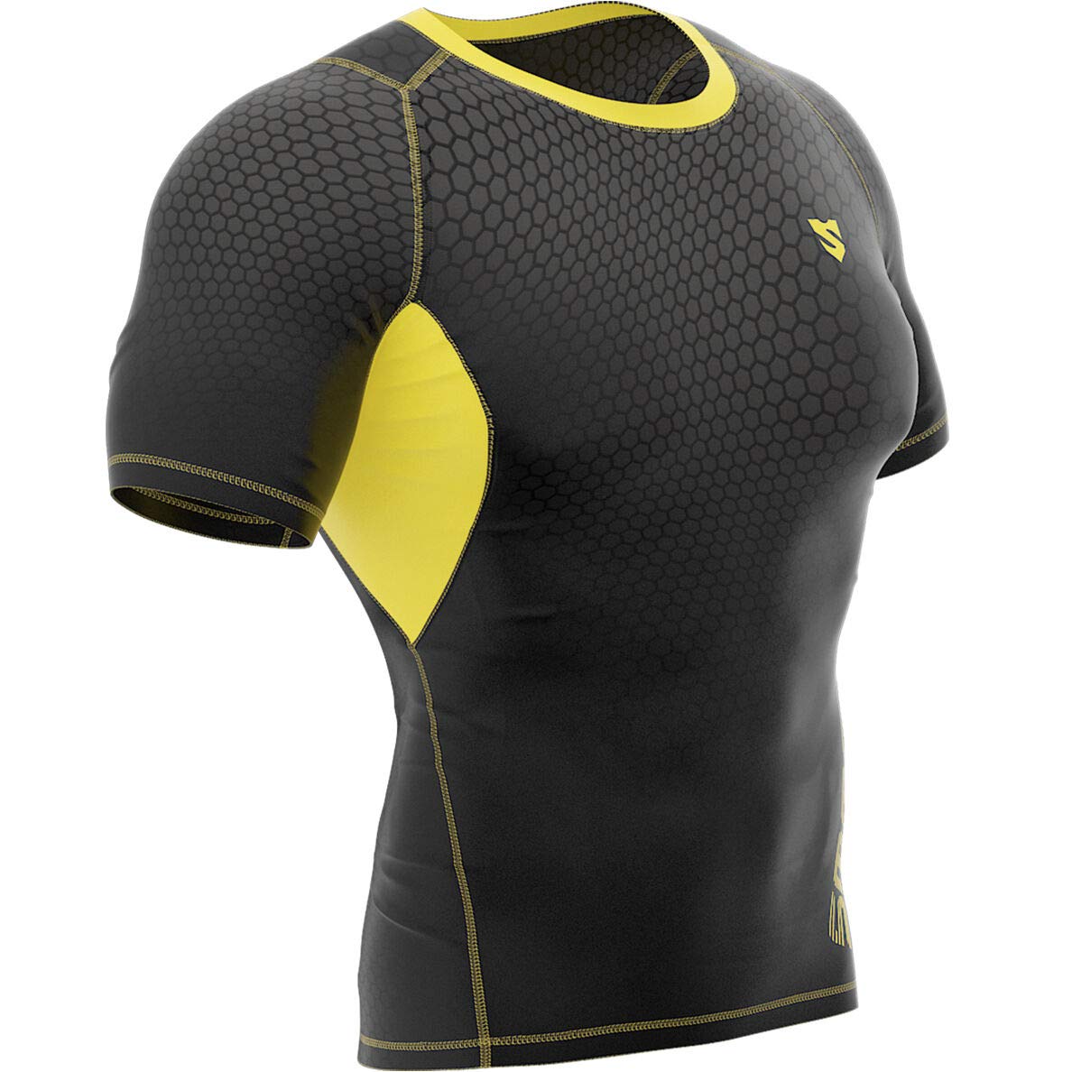 SMMASH Camiseta Técnica De Compresión De Manga Corta Hombre Deportiva Capa Base Ligera para Culturismo Correr