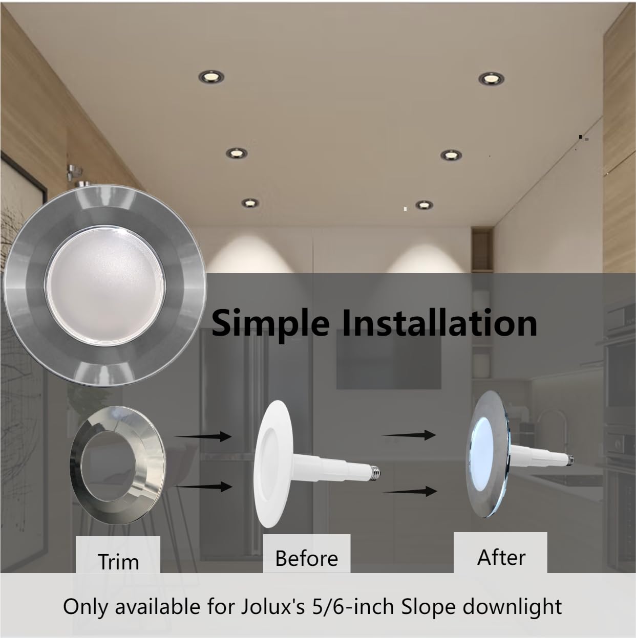 Chrome Recessed Light Trim - Enhance Your Lighting -4