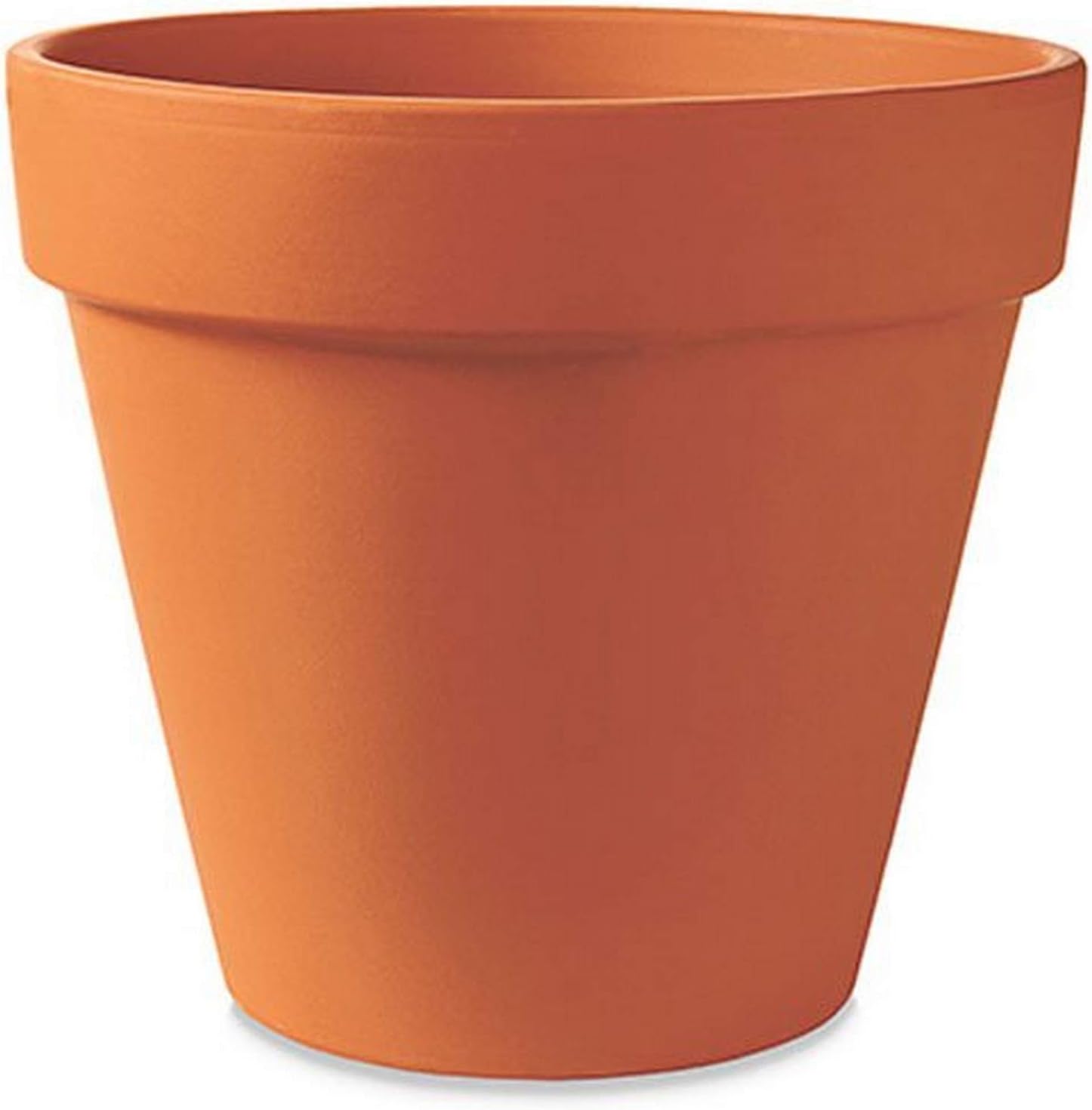 DEROMA 01270FZ 10-Inch Terra Cotta Clay Pot, Standard