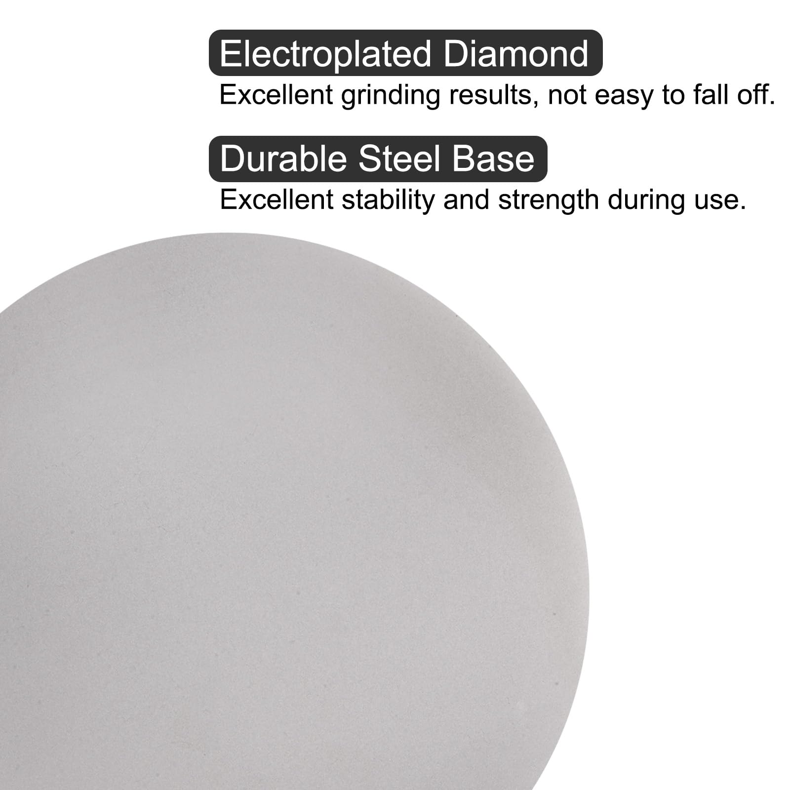 sourcing map Disco abrasivo diamantato, 200 mm, grana 1200, senza foro centrale, disco abrasivo piatto per lucidatura, per pietre preziose, piastrelle, porcellana, vetro, pietra, metallo