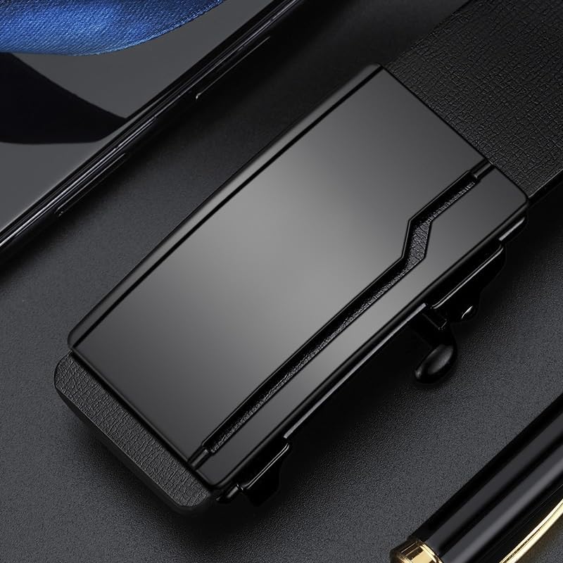 Men's Genuine Leather Toothless Automatic Buckle Versatile Casual Belt And4