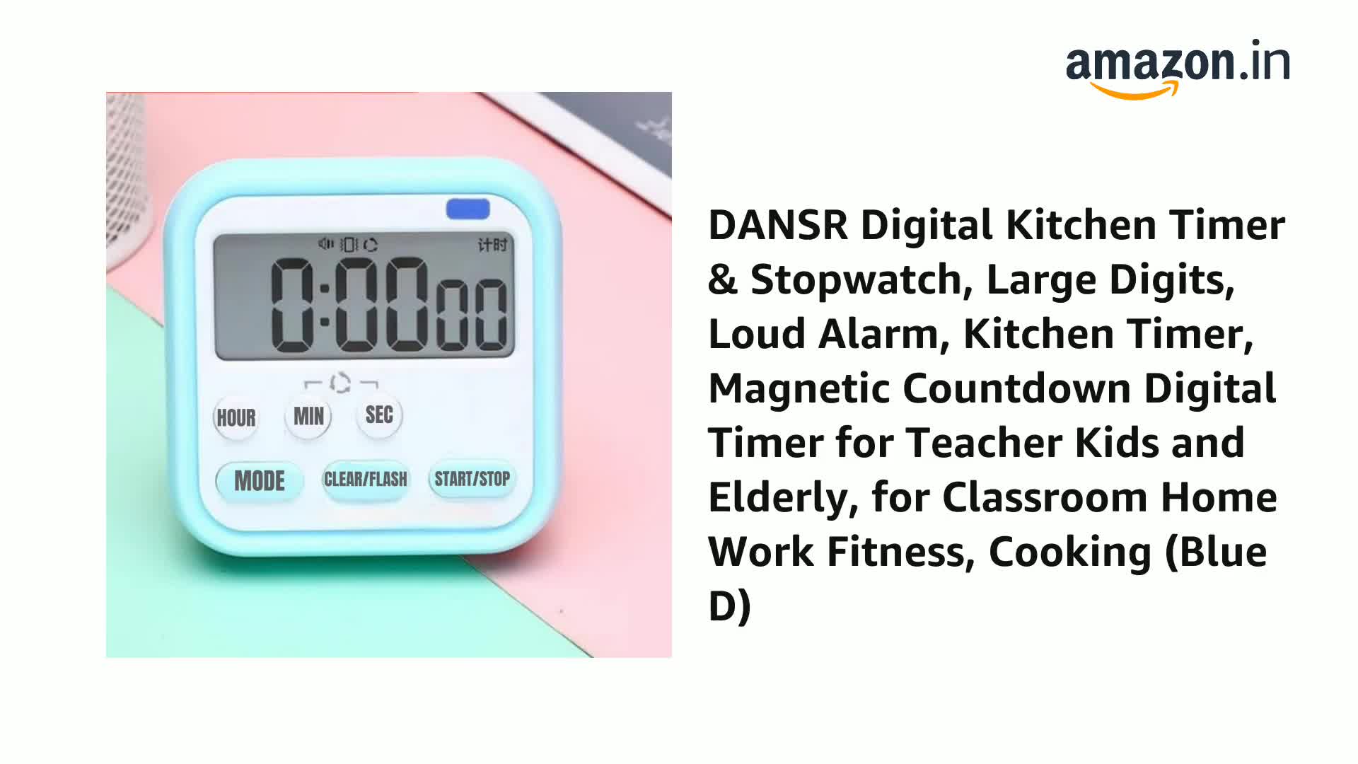 Cooking Timer With Countdown 2 Pack Digital Kitchen Timer - Large ...