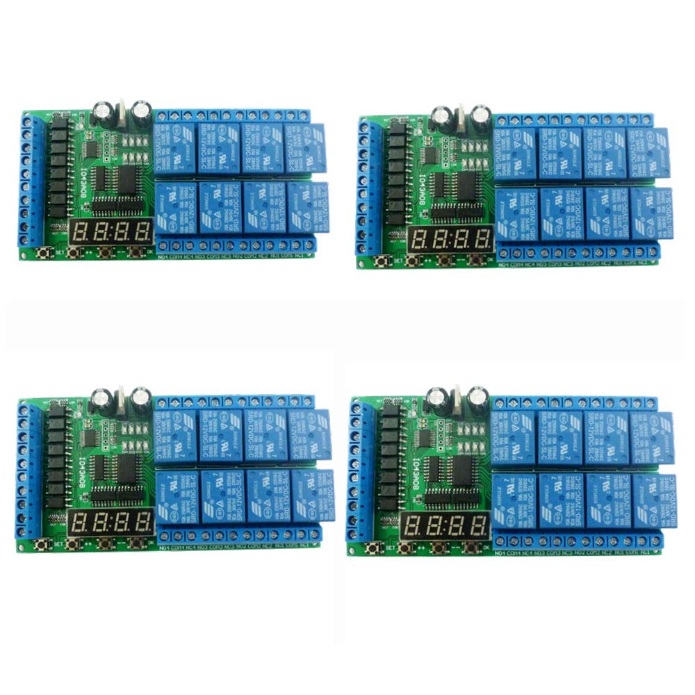8ch DC 12V Multifunction Delay Module Cycle Timer Switch for Power sequencer Motor LED PLC Lathe (4)