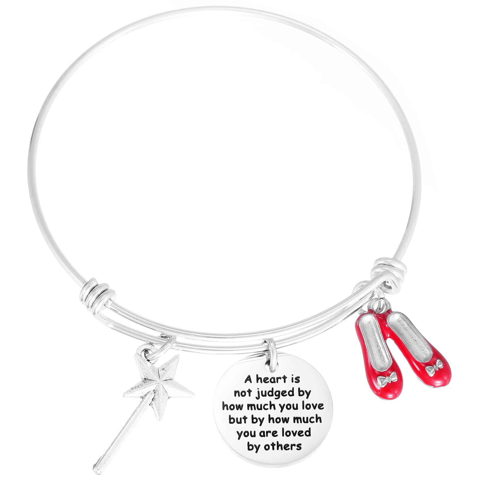 Kivosliviz A heart is not Judged by How Much You Love Bracelet Keychain Cuff Bangle Merchandise Jewelry