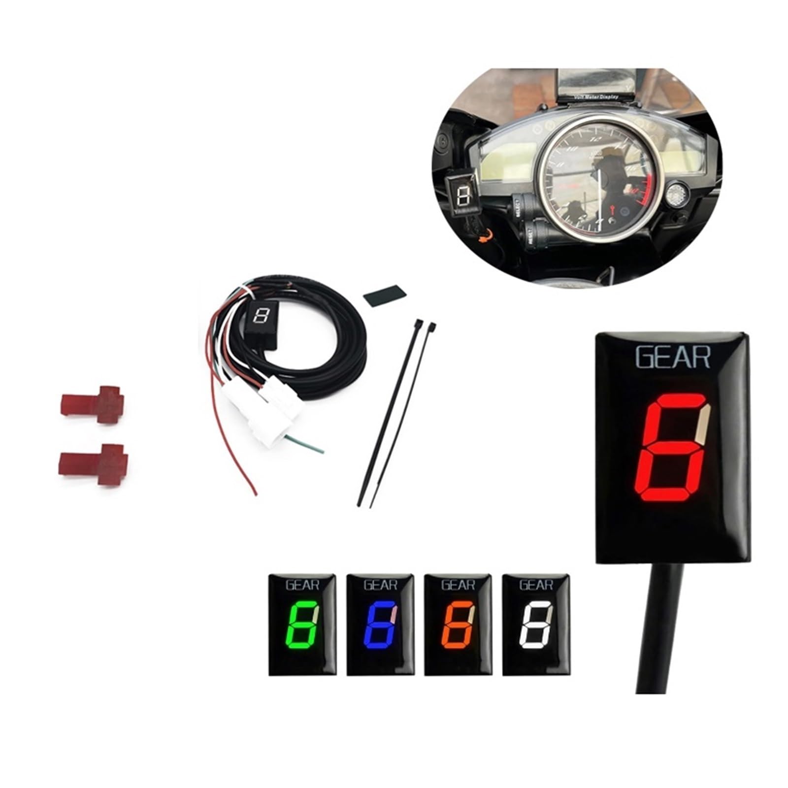 Motocicletta Marce Sensori Indicatore Di Marcia Del Motociclo Display Meter Digitale Per XJR400 FZ40 YZF R1 R6 FZ8 Mt03 MT-01 Fzs600 FZ6 Xv1900a Ys250 Xv1600