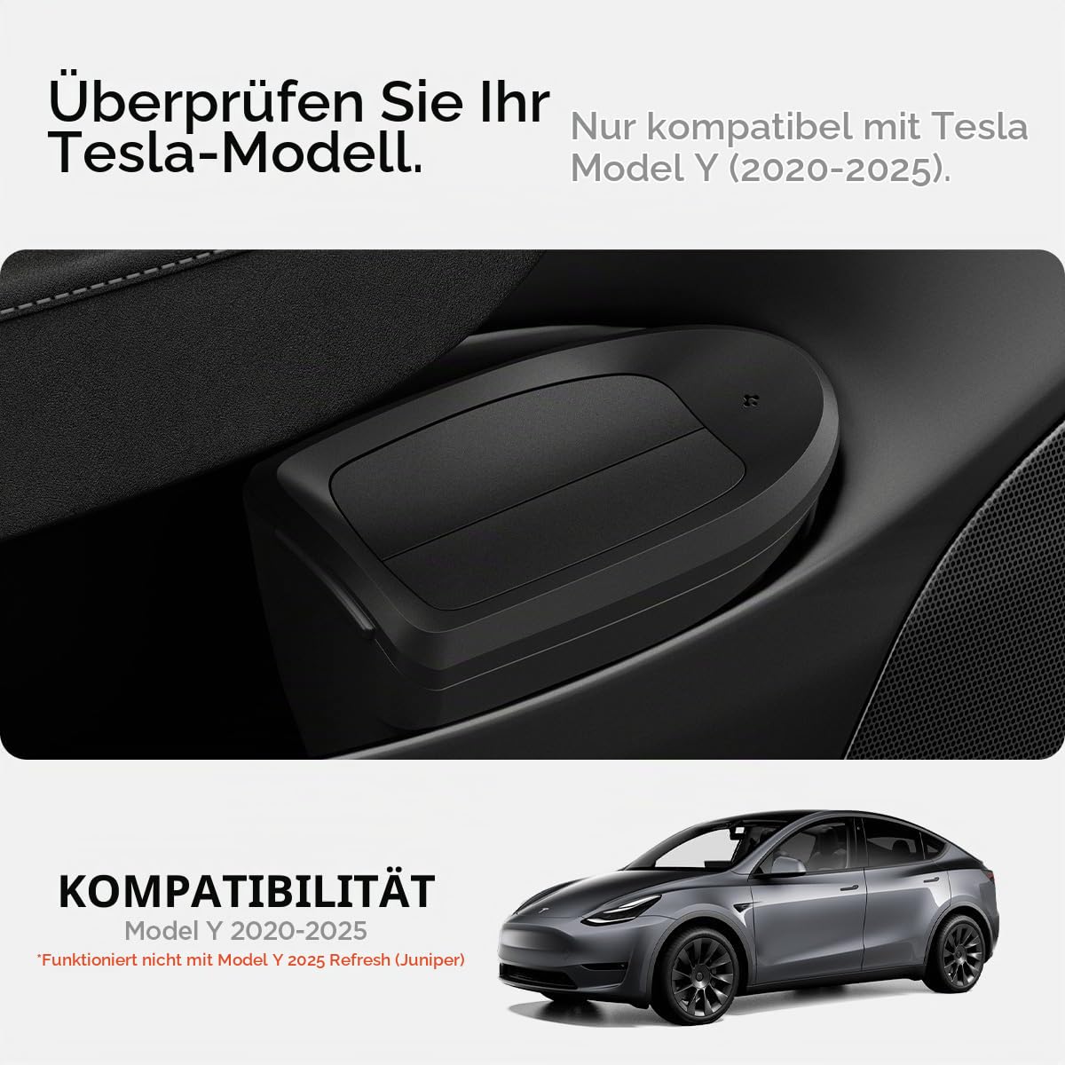 Spigen Tesla Model Y (~2025) Innenraum Mülleimer für Autotür【inkl. 50 Müllbeutel】Platzsparendes Design, Einfache Müllentsorgung für Model Y (~2025) - Nicht Kompatibel mit Juniper (Nur für Fahrerseite)