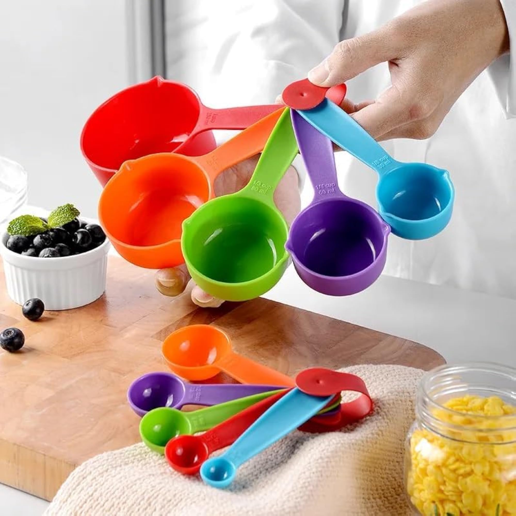 10 Pcs BPA Free Plastic Measuring Cup & Spoon Set