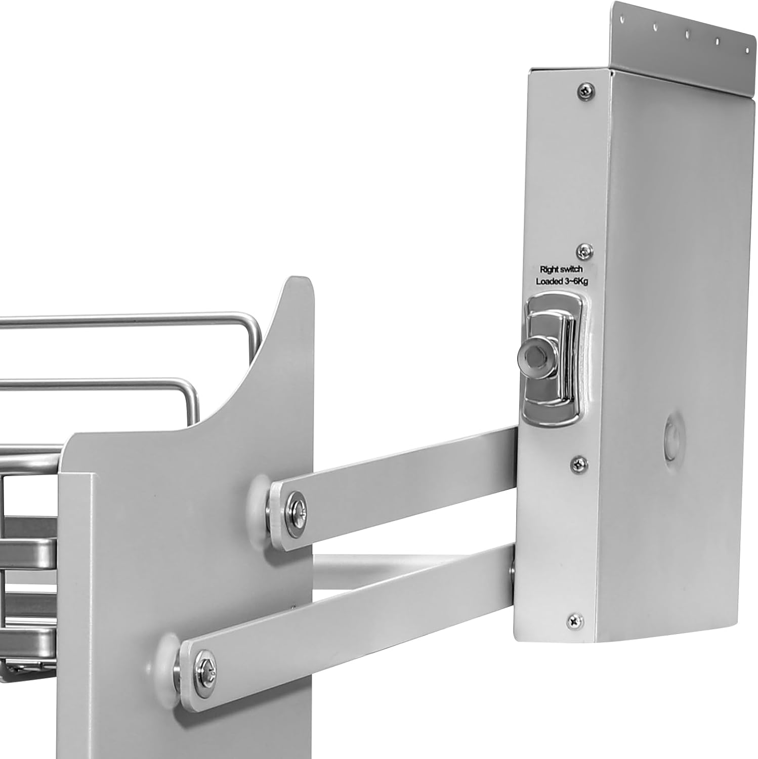 Pull Down Shelf Organizer for Upper Kitchen Cabinet Storage, 2-Tier Upper Cabinet Pull Down Shelf, Easy Install, Max Load 10kg/22lbs, Fits Swing/Folding/Flip-up Doors, Dark Grey