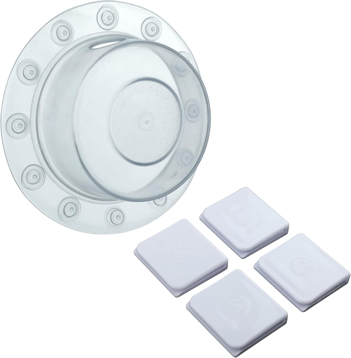 SlipX Solutions Clear Bottomless Bath Overflow Drain Cover