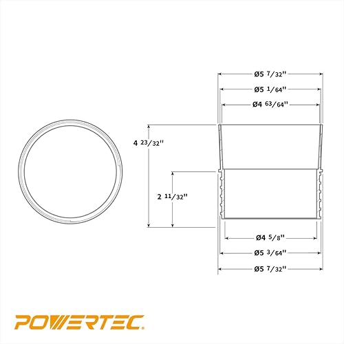 Miniatura 6 de POWERTEC 70286 Adaptador de conexión rápida de 5 pulgadas, tornillos de extremo roscado en manguera flexible de 5 pulgadas de diámetro interior para