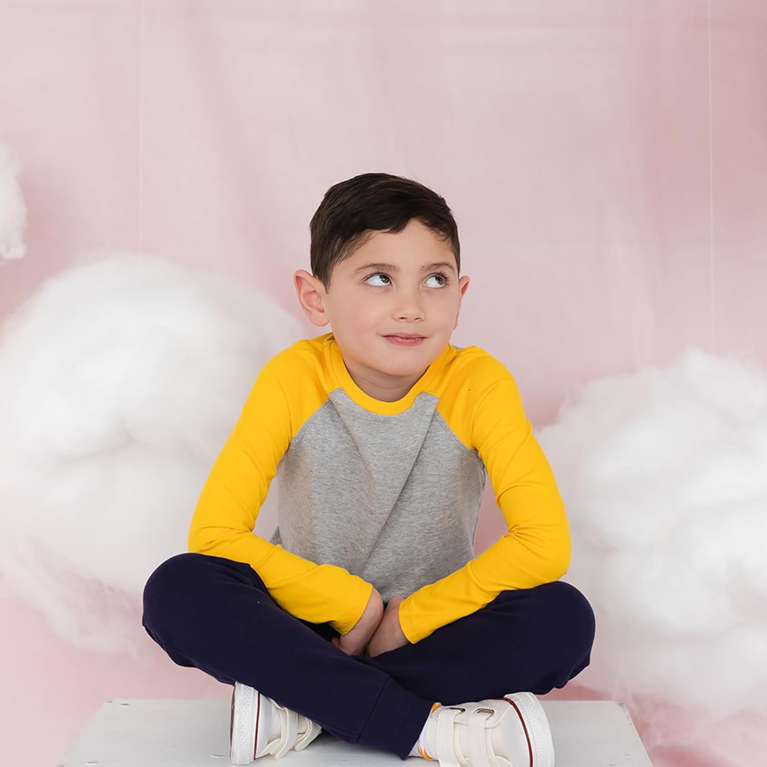 Mightly Boys and Girls' Long Sleeve Raglan Shirt | Organic Cotton, Colorful Casual Stylish Clothes, Soft&Fresh Crew Neck Tee - Image 4