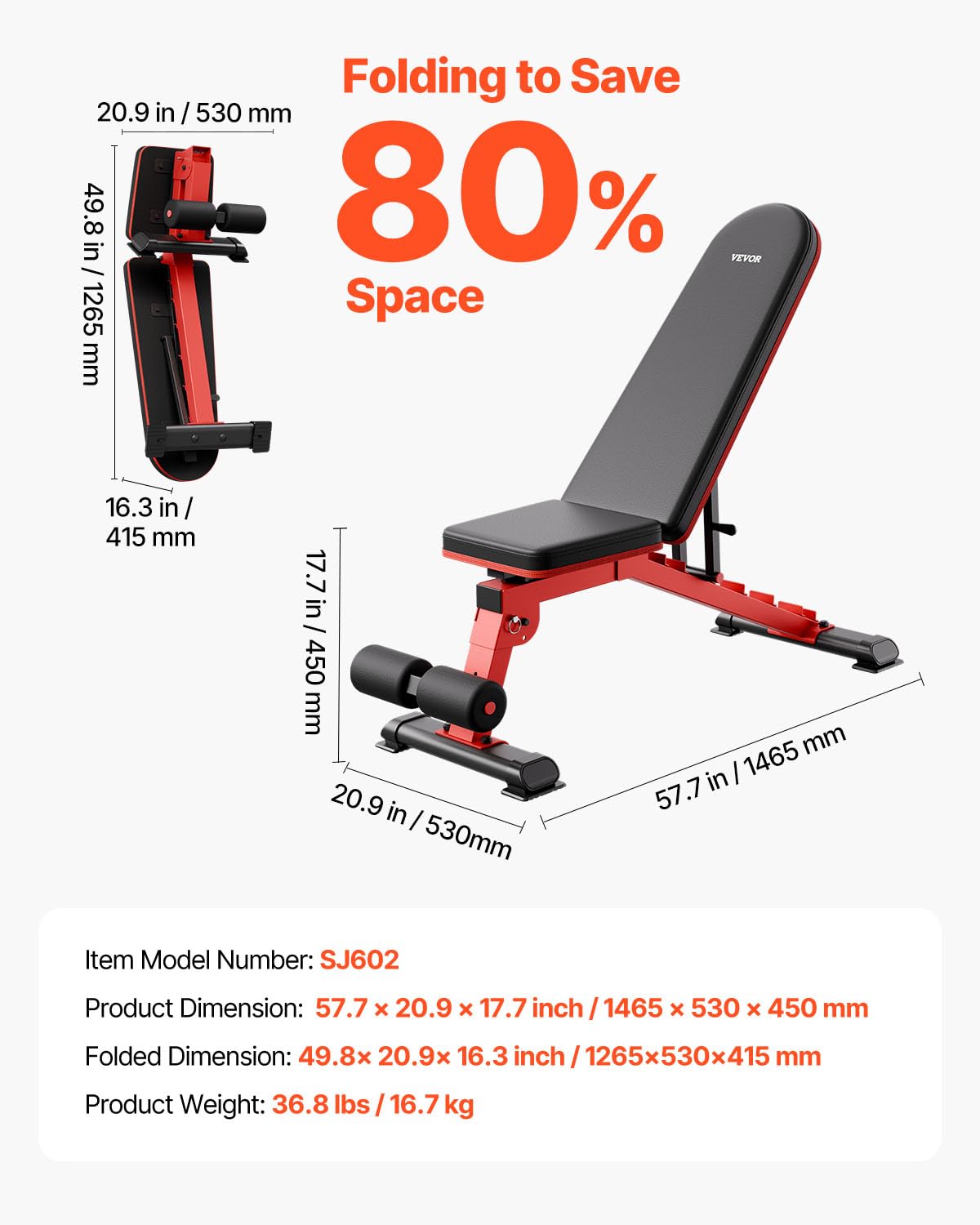 Weight Bench, 1200lbs Heavy Duty Stable Weight Bench Press for Full Body Workout, Adjustable Exercise Sit up Bench for Home Gym Strength Training, Flat Bench with Quick Folding & Fast Adjustment