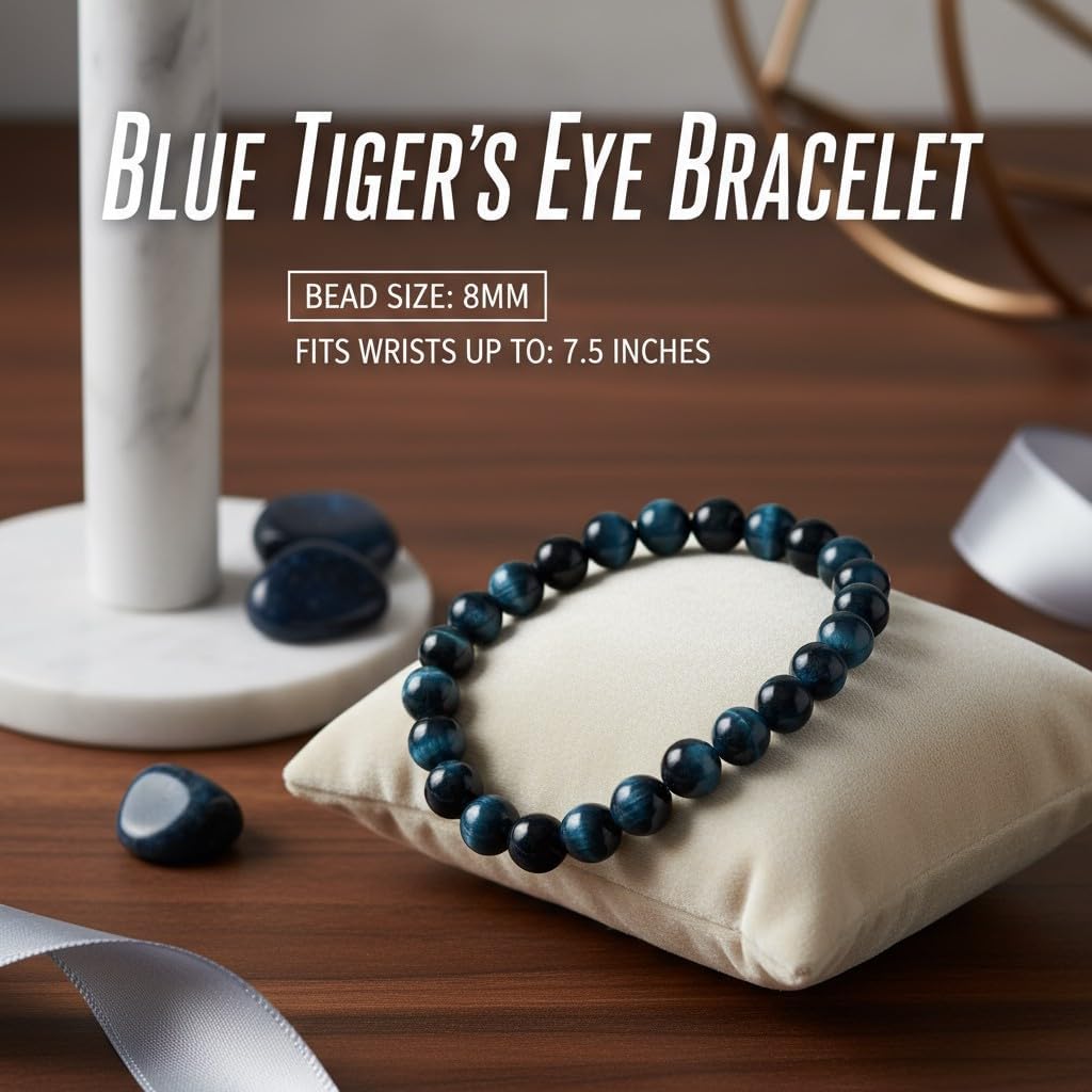 The Vida Handmade AAA+ Quality Crystal Stretch Elastic Bracelet - Nature Gemstone-8mm - Jewelry Gift - Holiday Gift - For Women & Men - Image 5