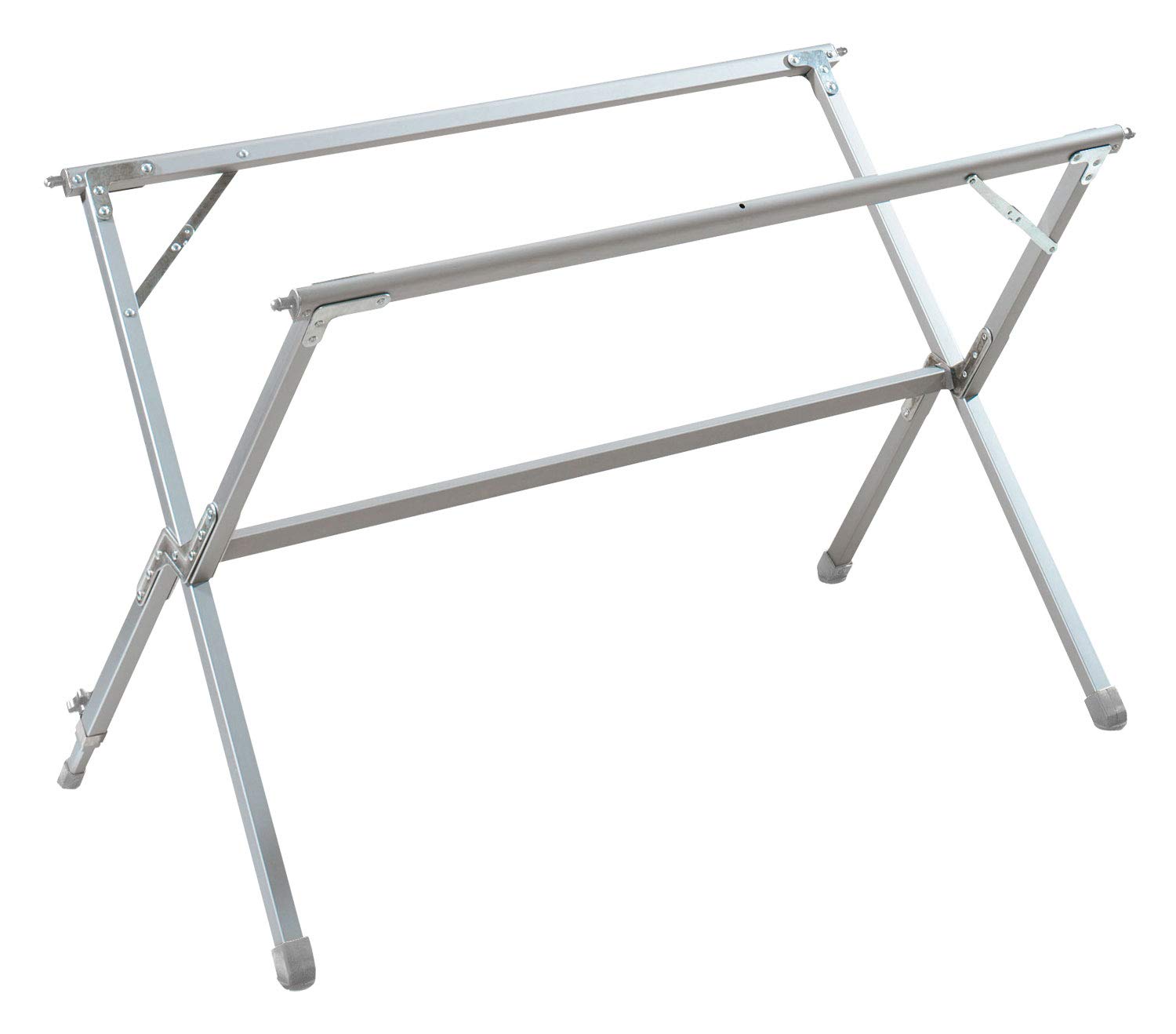 BERGER Campingtisch mit rollbarer Tischplatte - Klapptisch Höhenverstellbar Klappbar | Gartentisch, Esstisch, Balkon, Garten, Terrasse (Aluminium)