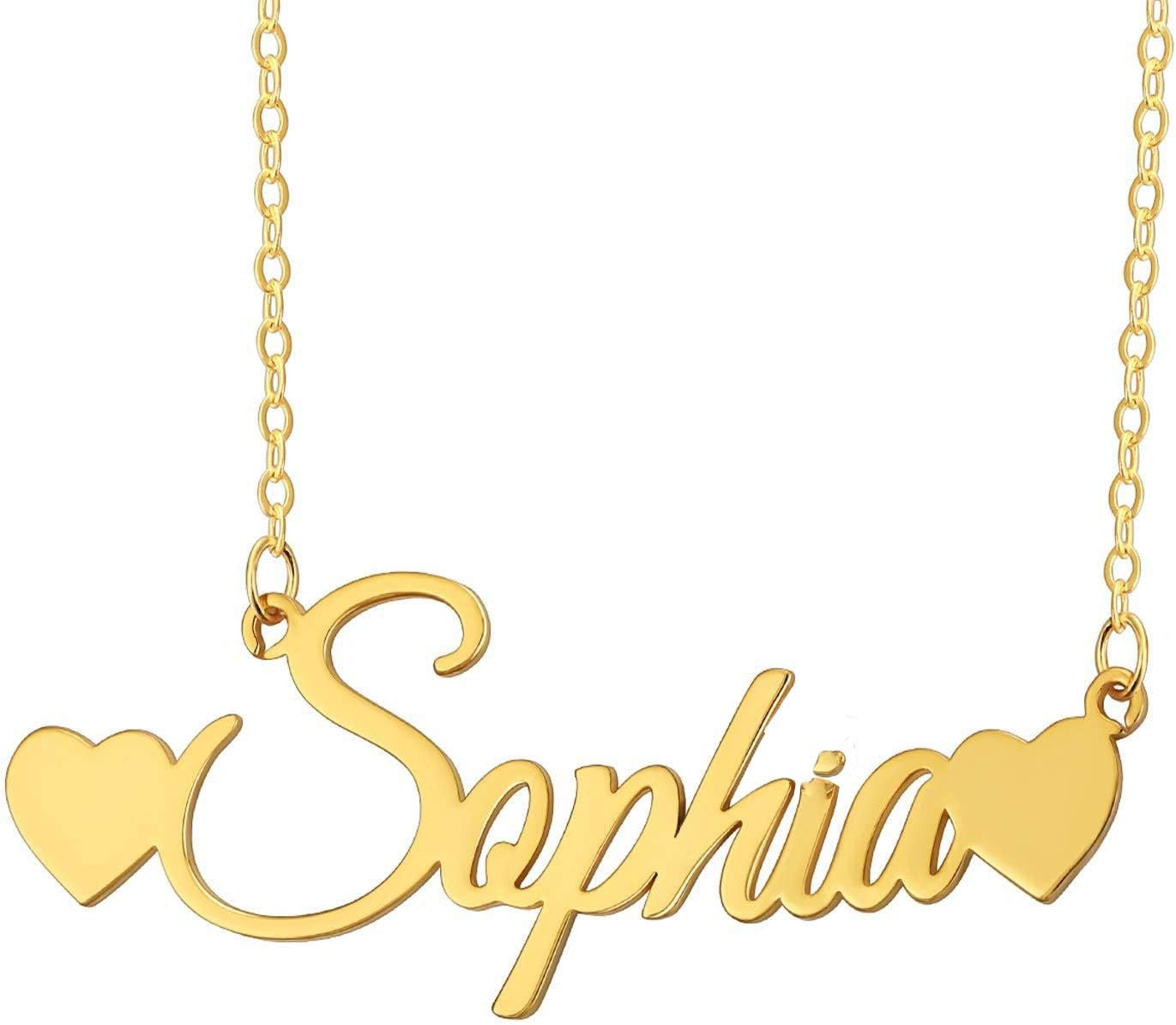 Name Necklace With Customize Design Personalized Your Name Gold And Silver Plating For Unisex Adult
