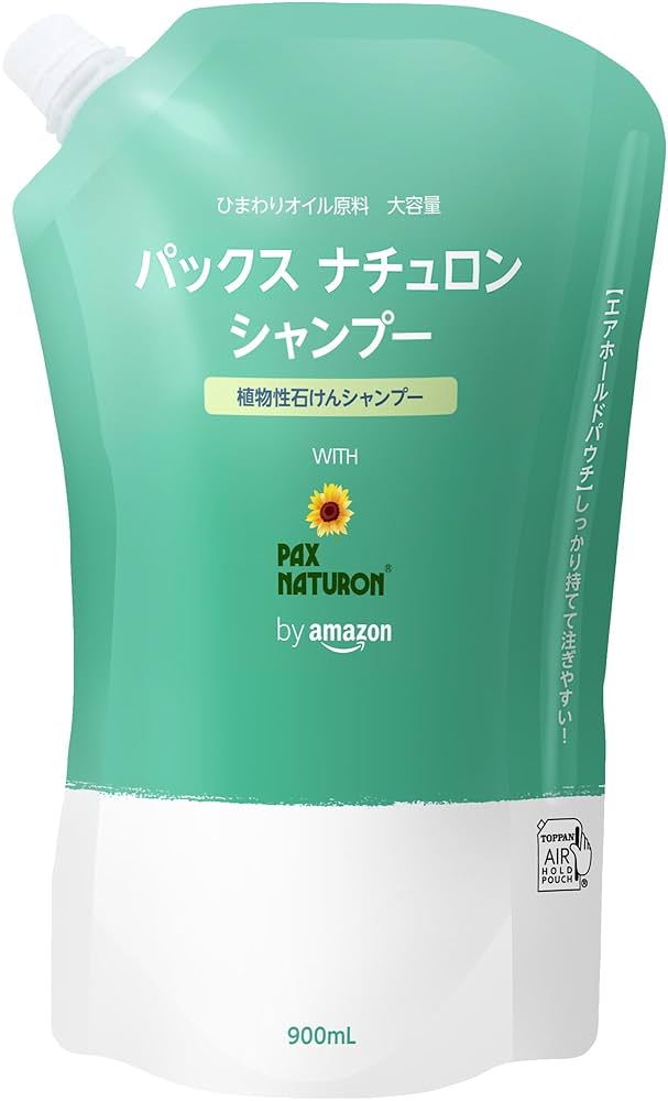 unautte ナチュラルシャンプー 500ml 詰め替えレフィル 2個セット Amazon | by Amazon 大容量パックスナチュロン せっけん