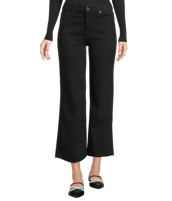 7 For All Mankind, Womens, Cropped Alexa Jeans in Black, Black, Size: 27, Inseam: 26.5 by 7 For All Mankind - Used condition - US$71.28